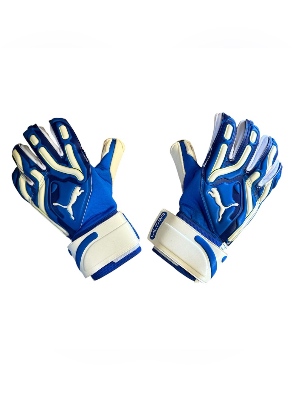 PUMA Ultra Pro RC Goalkeeper GK Gloves Blue/White 041859 02 Unisex Size 7 Soccer